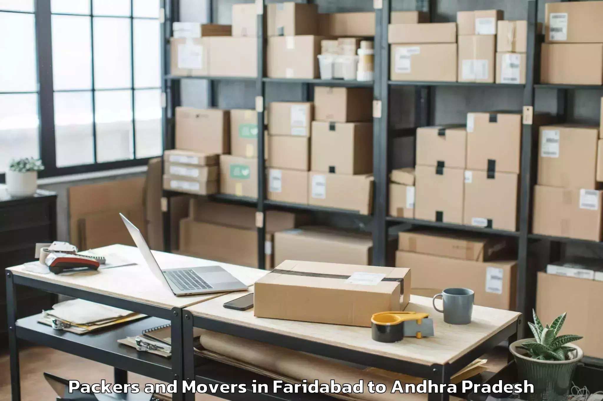 Leading Faridabad to Macherla Packers And Movers Provider